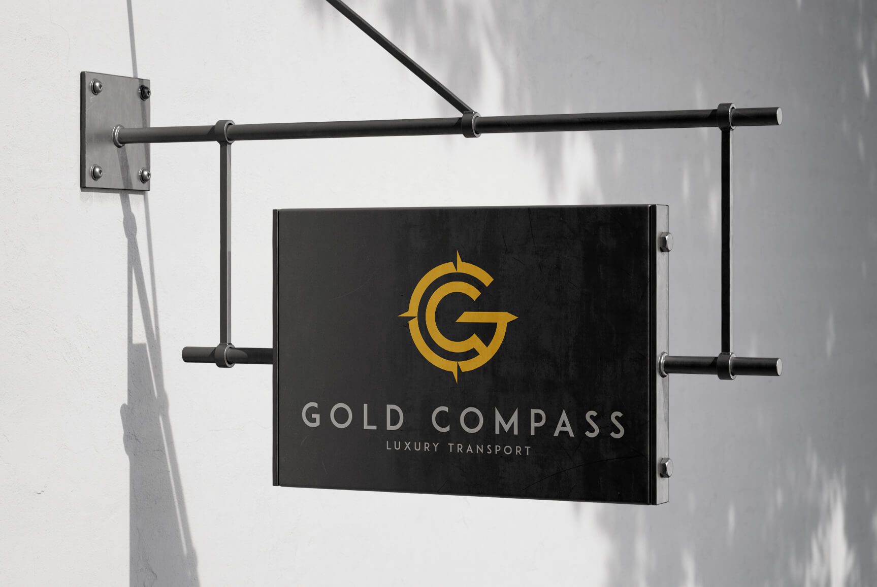 Painel Redesign da Identidade visual da empresa Gold Compass