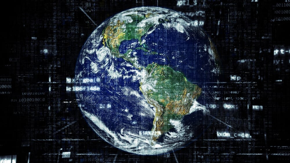 Mapa mundo e a influência da internet nos negócios