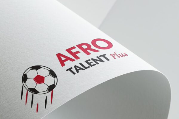 Design gráfico. Logótipo para regista digital de futebol - AfroTalent Plus. Ana Margarida Mota designer