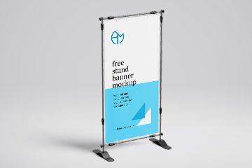 Roll-up stand mockup