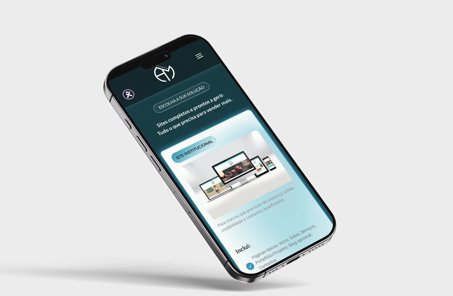 Visualização da landing page para Meta Ads em smartphone com layout adaptado